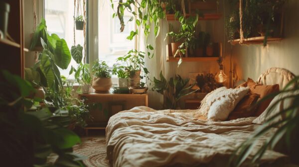 Idées créatives pour une décoration de chambre naturelle avec des plantes