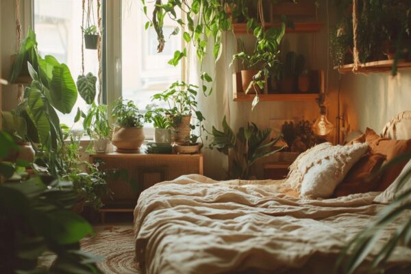 Idées créatives pour une décoration de chambre naturelle avec des plantes